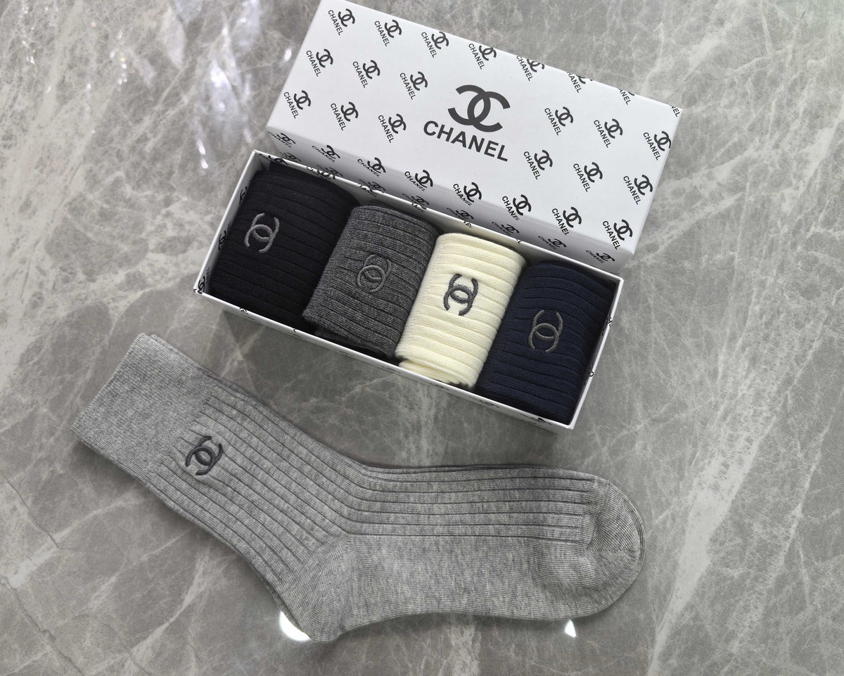 Chanel Cotton Short Socks - 5-Pair Pack