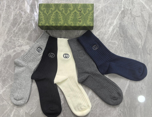 Gucci Cotton Crew Socks - 5-Pair Pack