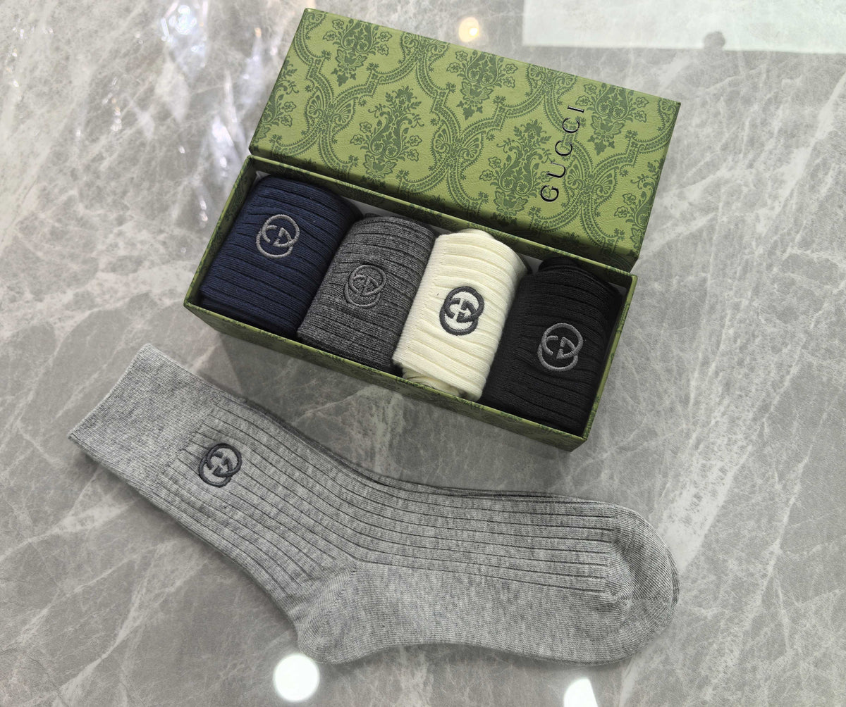 Gucci Cotton Crew Socks - 5-Pair Pack