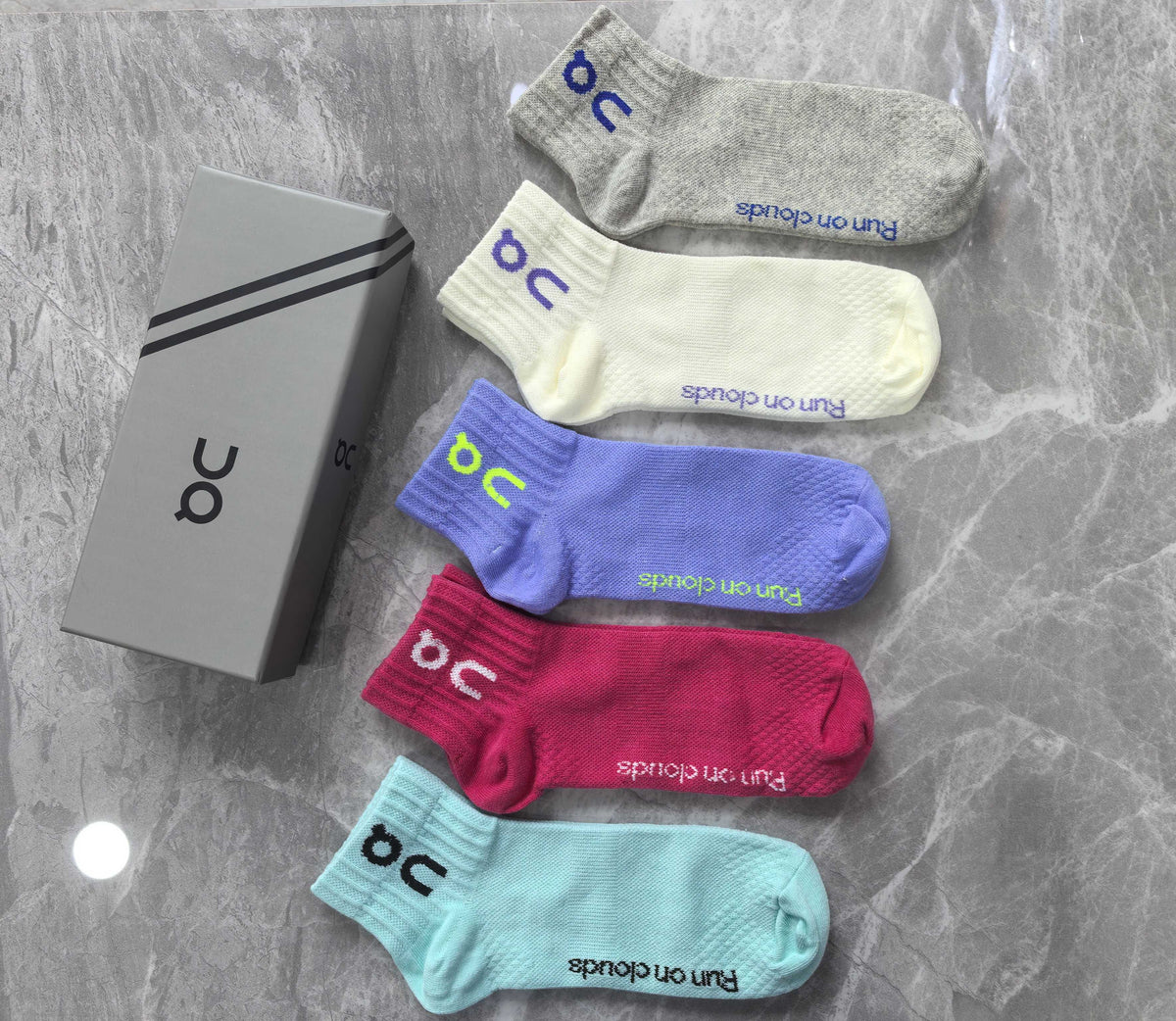 On Logo Details Ankle Socks - 5-Pair Set