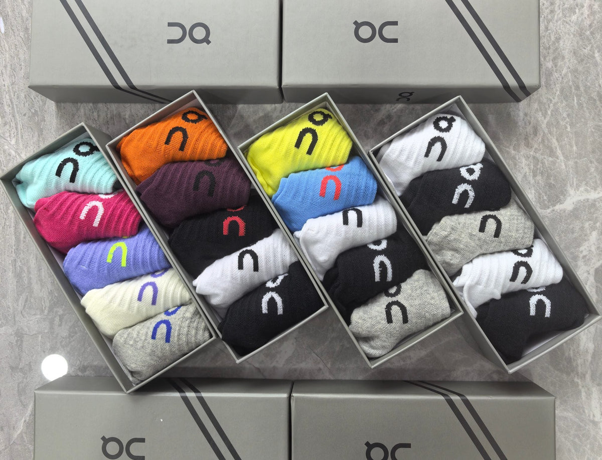 On Tonal Logo Details Ankle Socks - 5-Pair Set