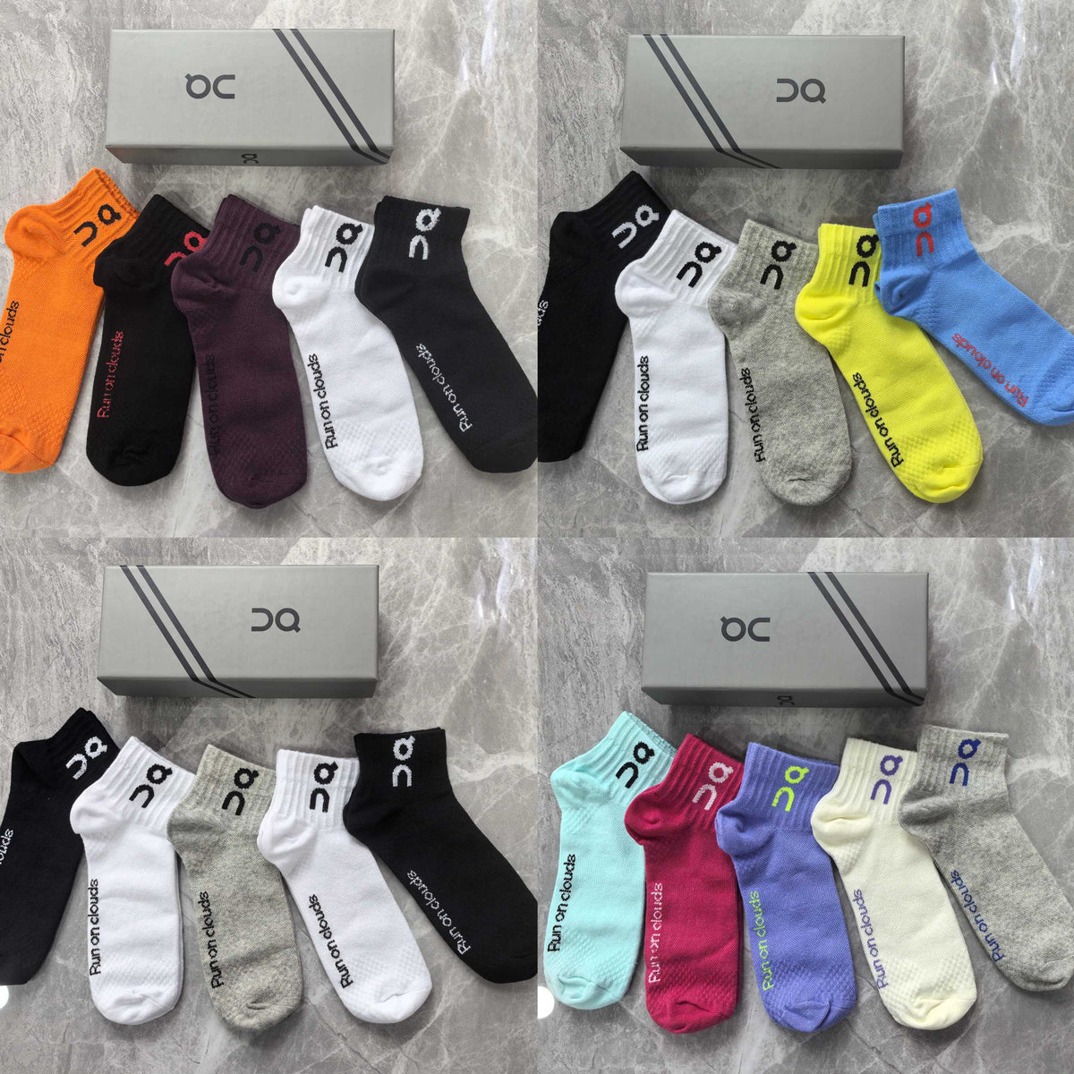 On Tonal Logo Details Ankle Socks - 5-Pair Set