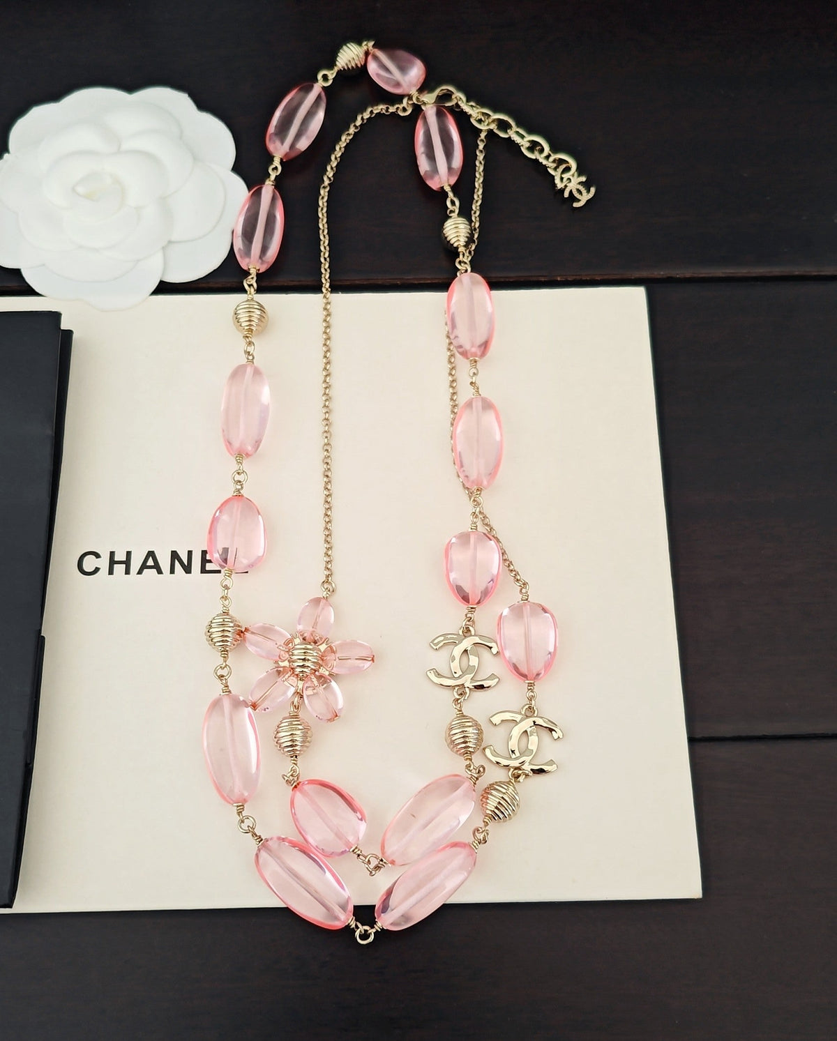 Martin Graham pendant necklace in polished metal-tone – front product view