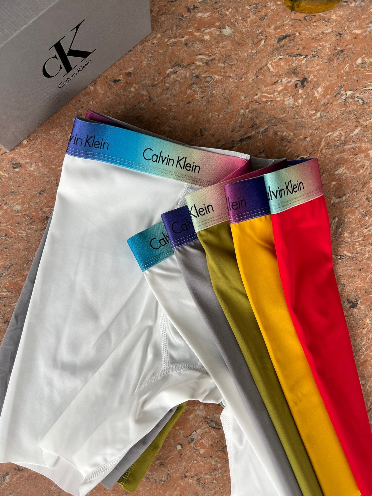 Calvin Klein Visible Branded Waistband Or Emblem Details Men's Boxer Briefs - 3-Piece Box
