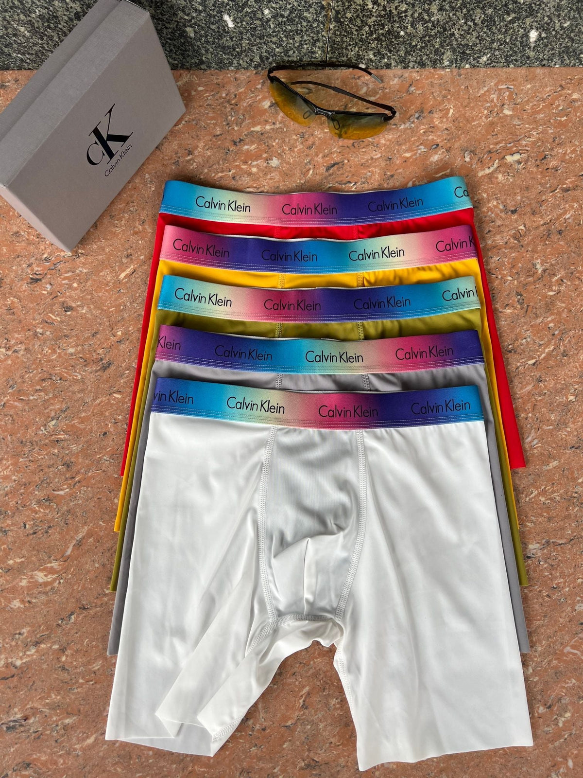 Calvin Klein Visible Branded Waistband Or Emblem Details Men's Boxer Briefs - 3-Piece Box