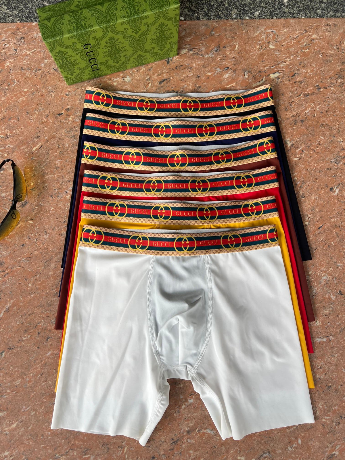 Gucci Visible Branded Waistband Or Emblem Details Men's Boxer Briefs - 3-Piece Box