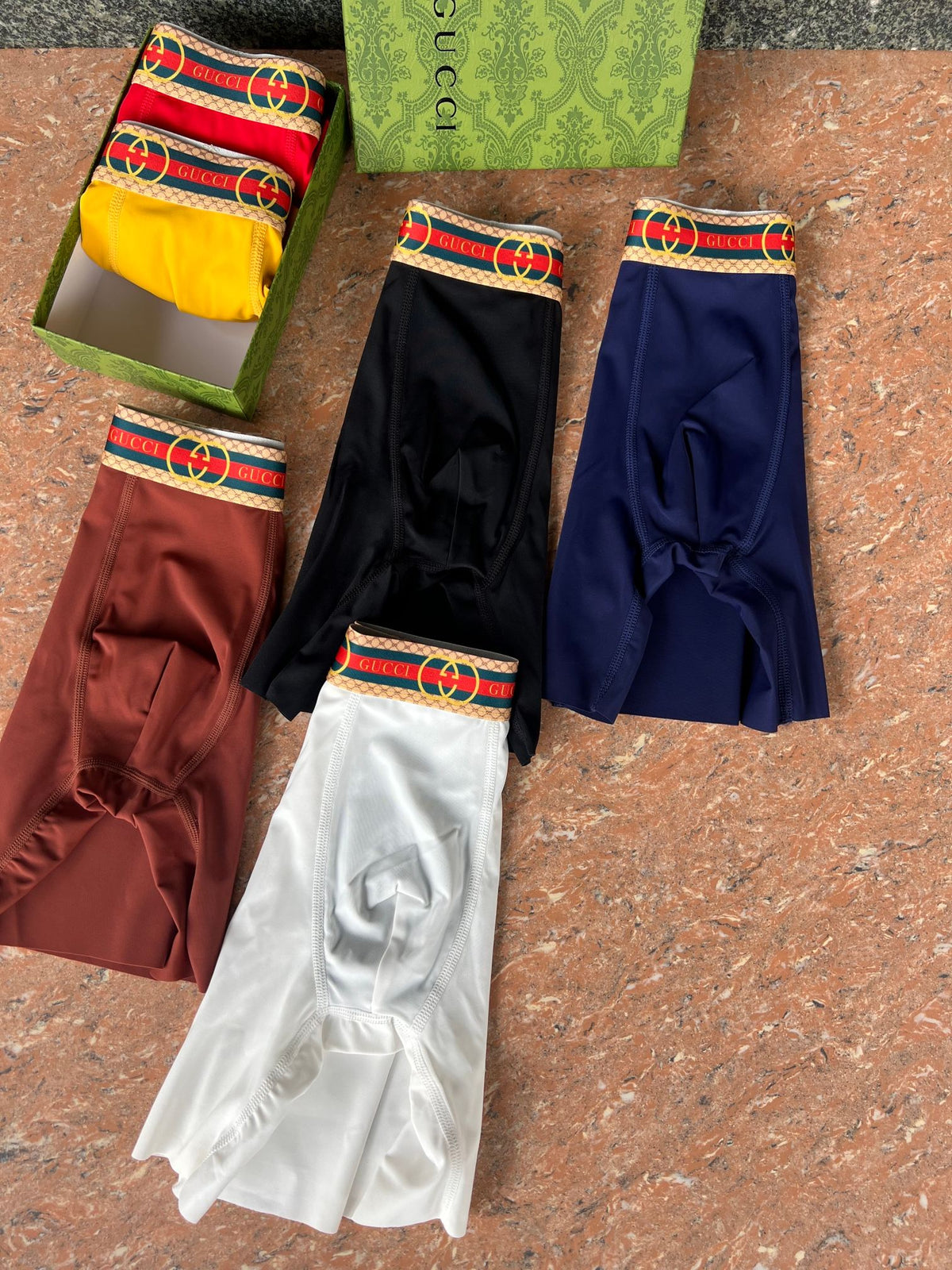 Gucci Visible Branded Waistband Or Emblem Details Men's Boxer Briefs - 3-Piece Box