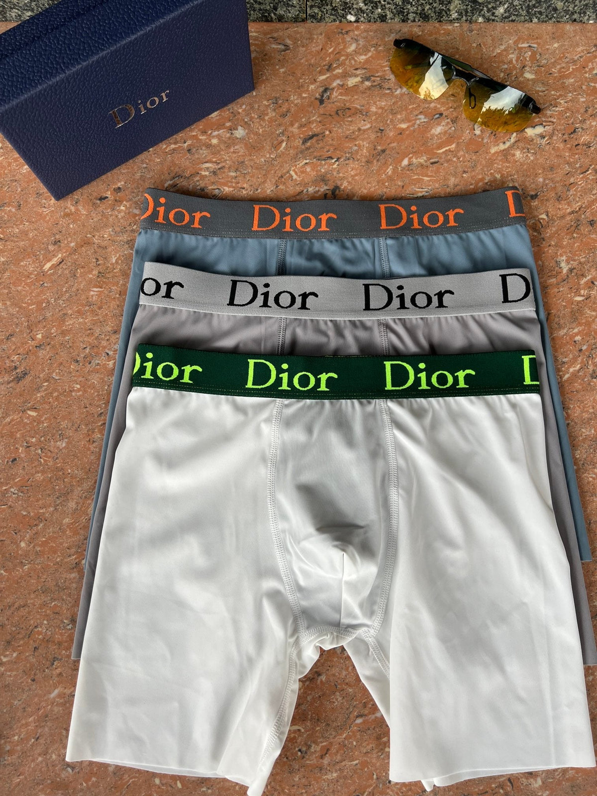 Dior Visible Branded Waistband Or Emblem Details Men's Boxer Briefs - 3-Piece Box