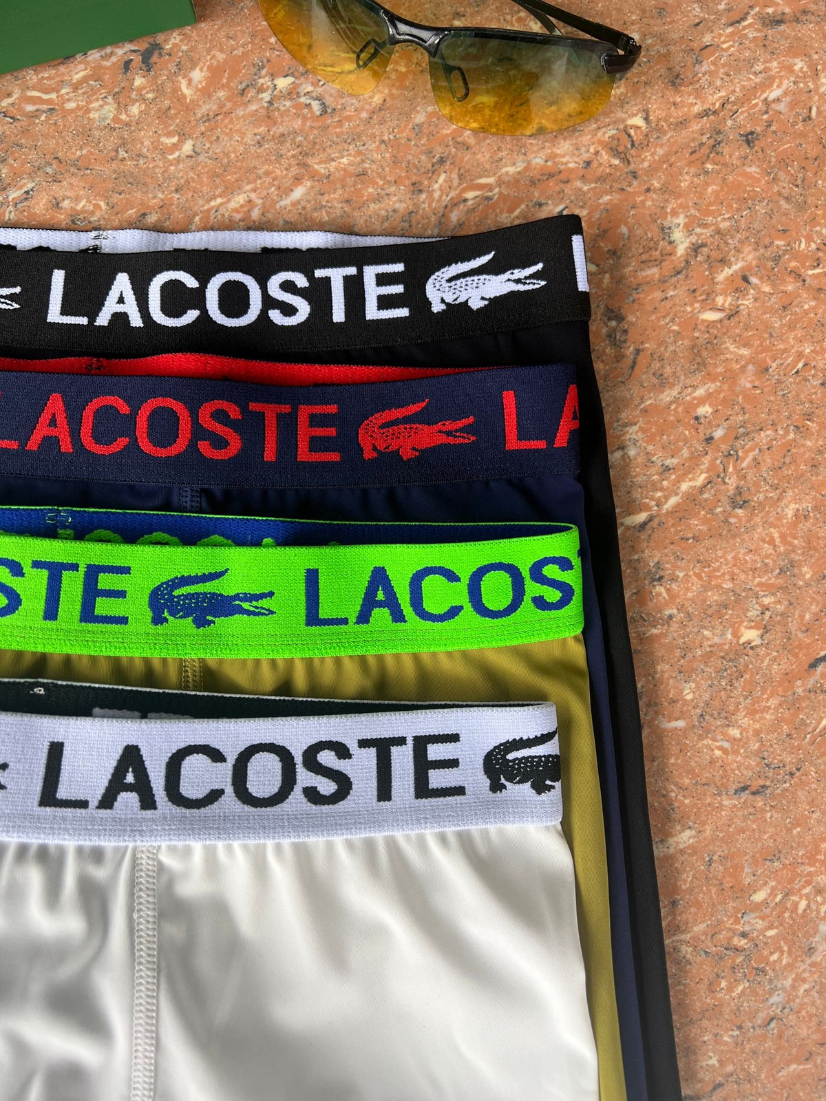 Lacoste Visible Branded Waistband Or Emblem Details Men's Boxer Briefs - 3-Piece Box
