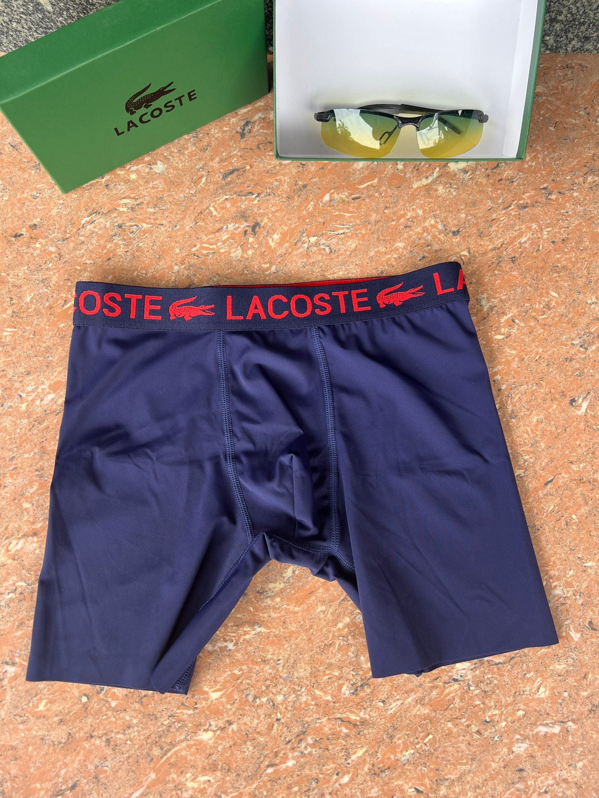 Lacoste Visible Branded Waistband Or Emblem Details Men's Boxer Briefs - 3-Piece Box