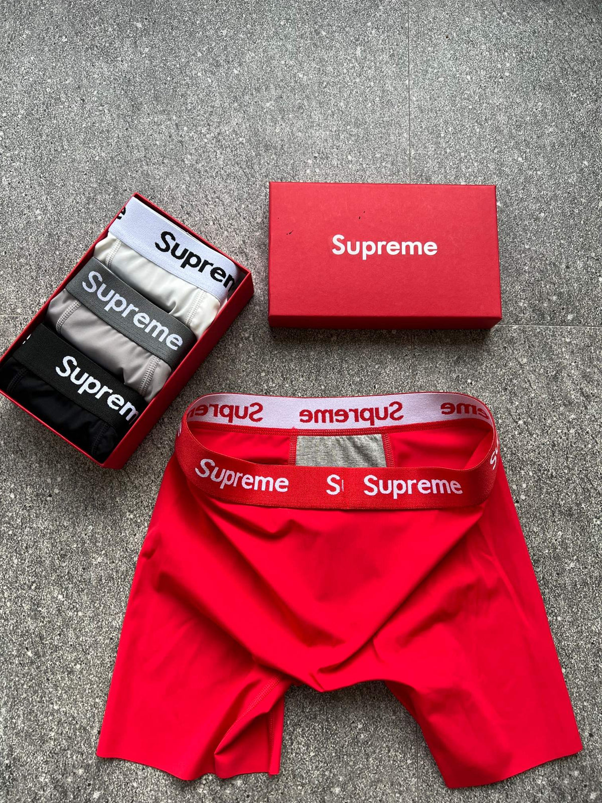Supreme Pastel Colour Tonal Waistbands Men's Boxer Briefs - 3-Piece Box