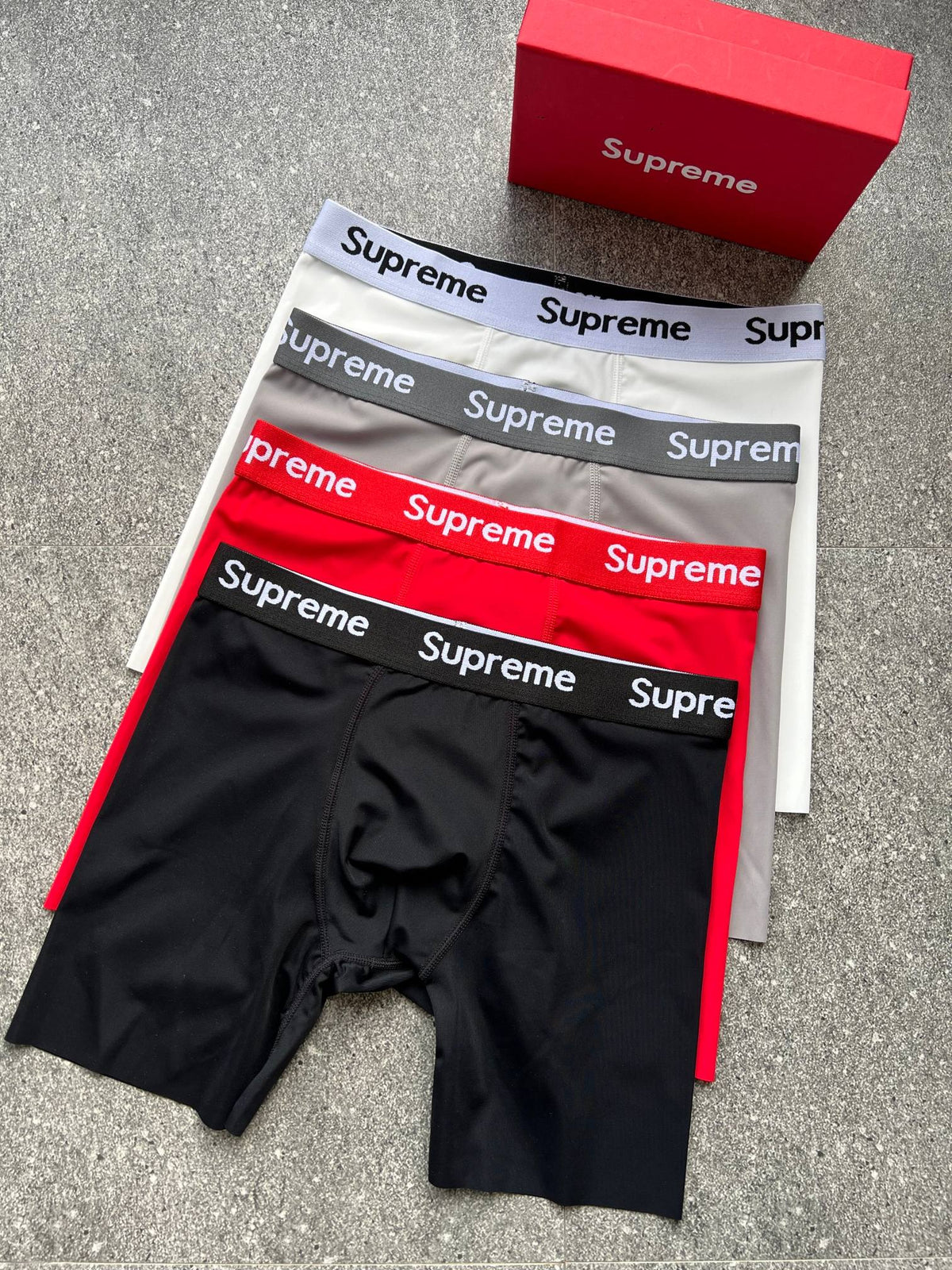 Supreme Pastel Colour Tonal Waistbands Men's Boxer Briefs - 3-Piece Box