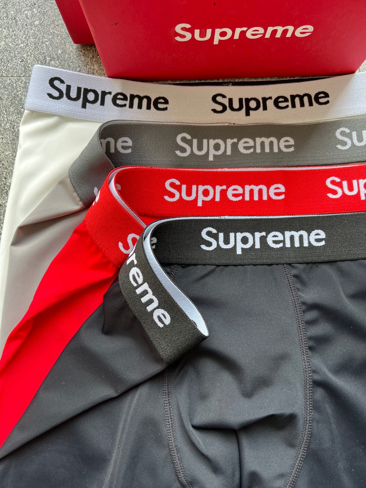 Supreme Pastel Colour Tonal Waistbands Men's Boxer Briefs - 3-Piece Box