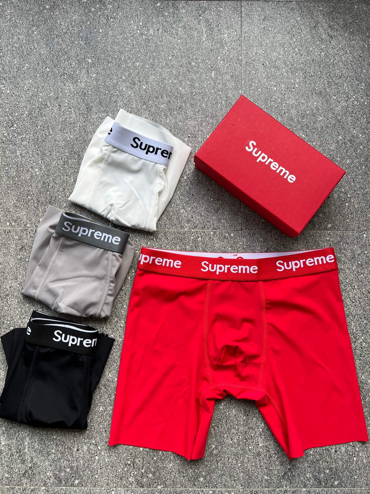 Supreme Pastel Colour Tonal Waistbands Men's Boxer Briefs - 3-Piece Box