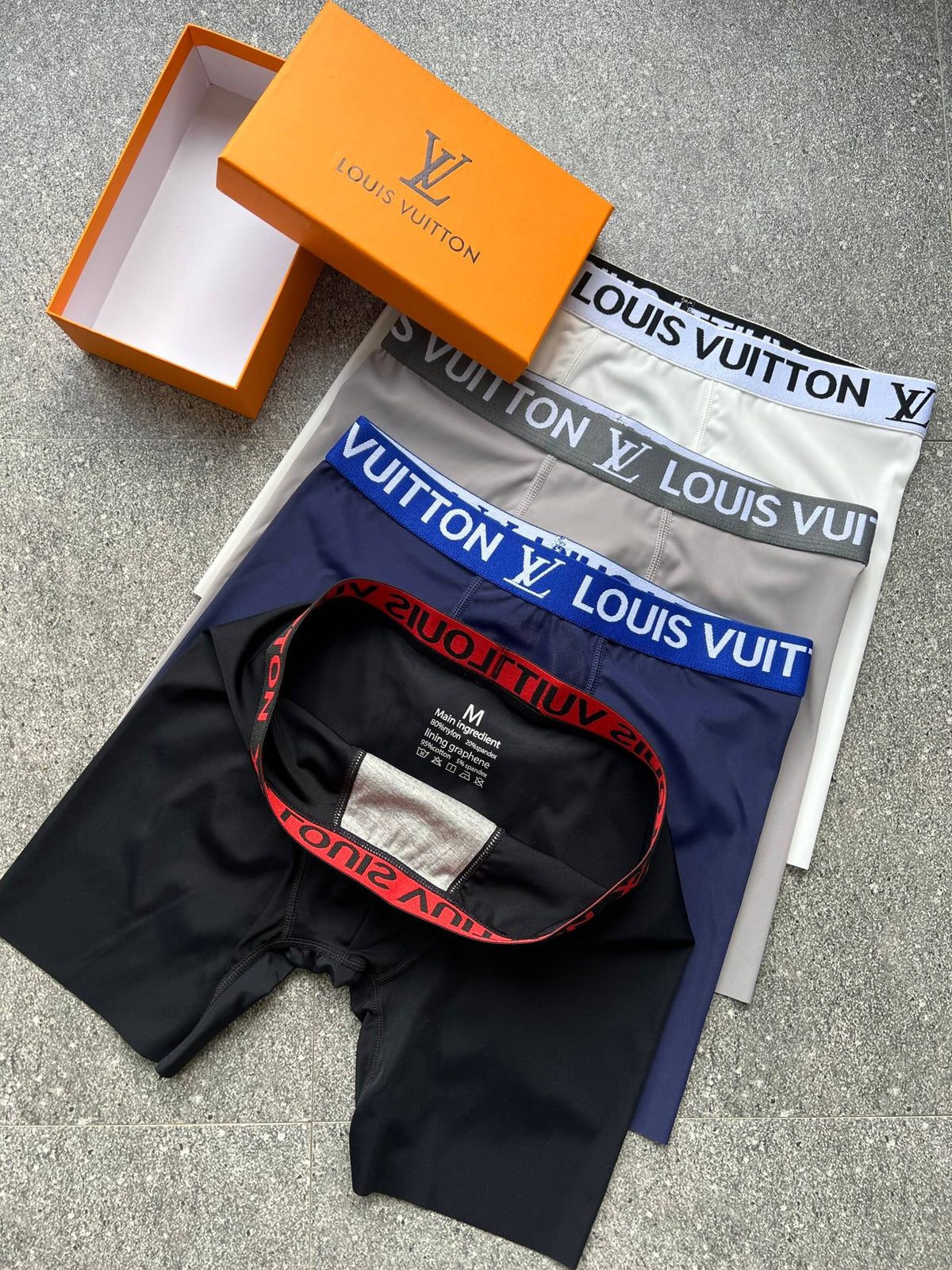 Louis Vuitton Logo Waistbands Men's Boxer Briefs - 3-Piece Box
