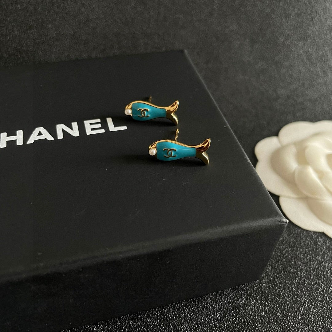 Martin Graham stud earrings in polished metal-tone – main product view