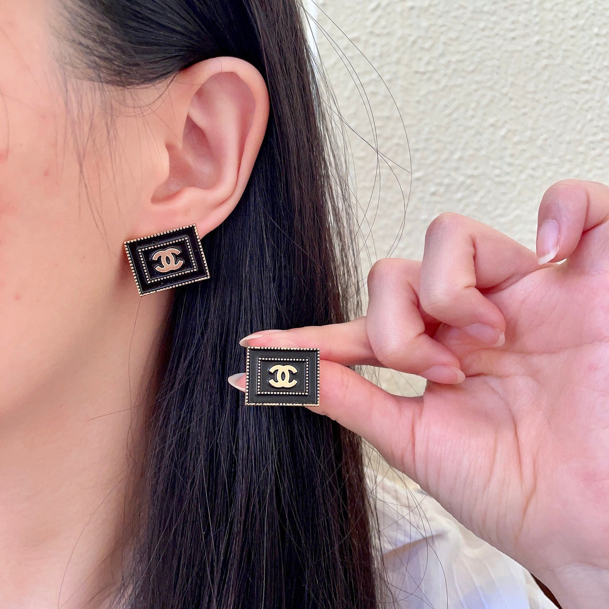 Martin Graham stud earrings in polished metal-tone – main product view