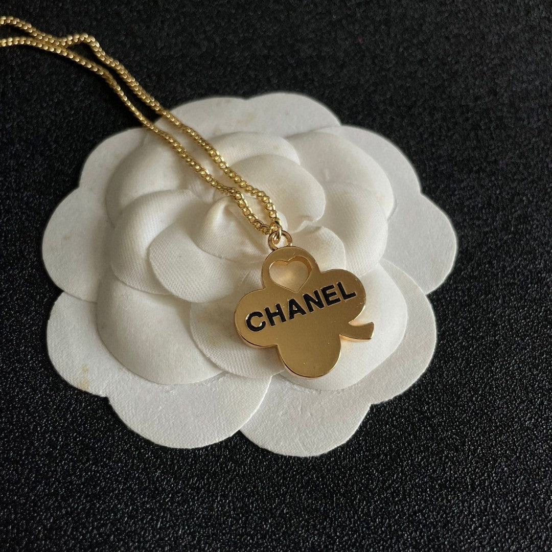 Martin Graham pendant necklace in polished metal-tone – front product view