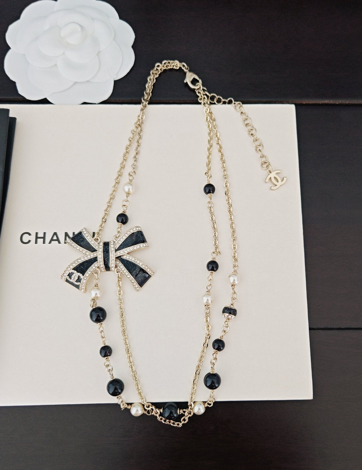Martin Graham pendant necklace in polished metal-tone – styled product view