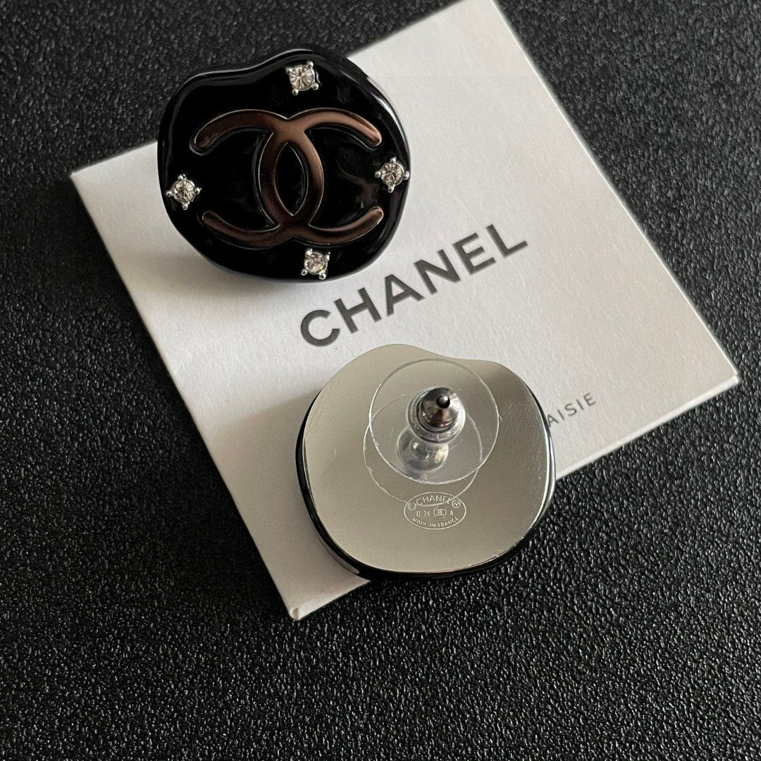 Martin Graham stud earrings in polished metal-tone – main product view