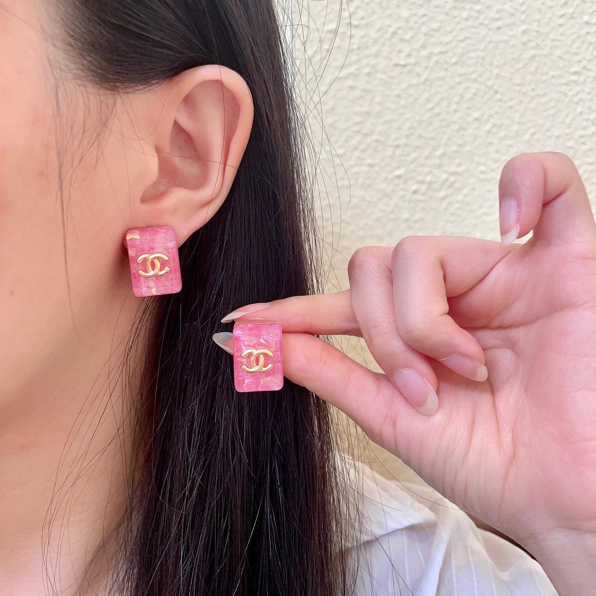 Martin Graham stud earrings in polished metal-tone – main product view