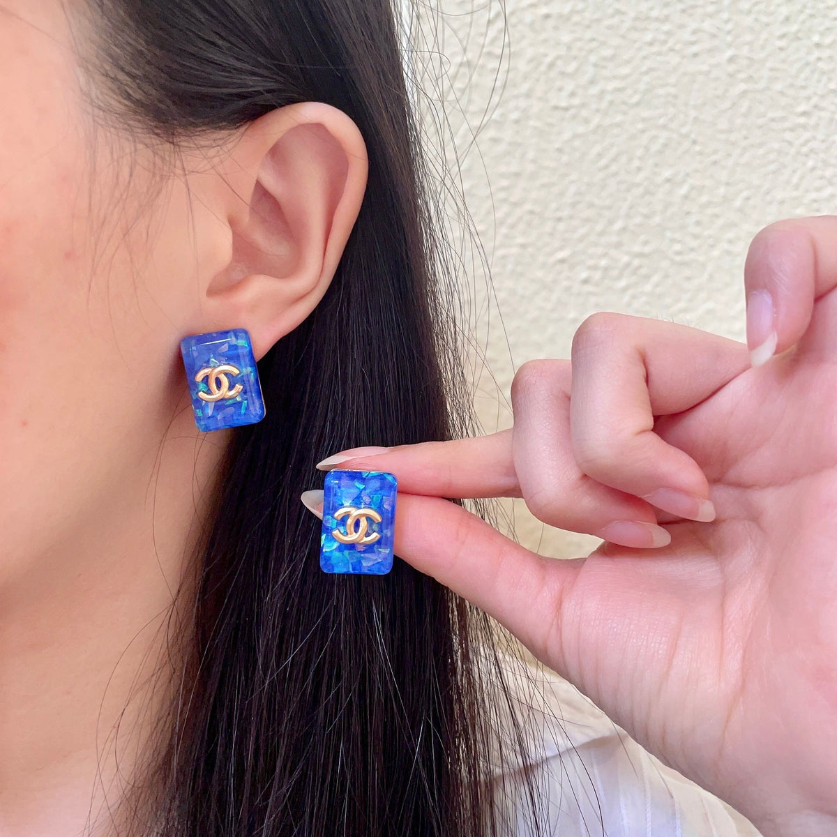 Martin Graham stud earrings in polished metal-tone – main product view