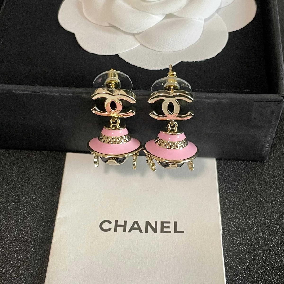Martin Graham earrings in polished metal-tone – styled product view