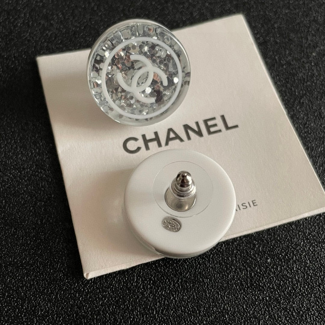 Martin Graham stud earrings in polished metal-tone – main product view