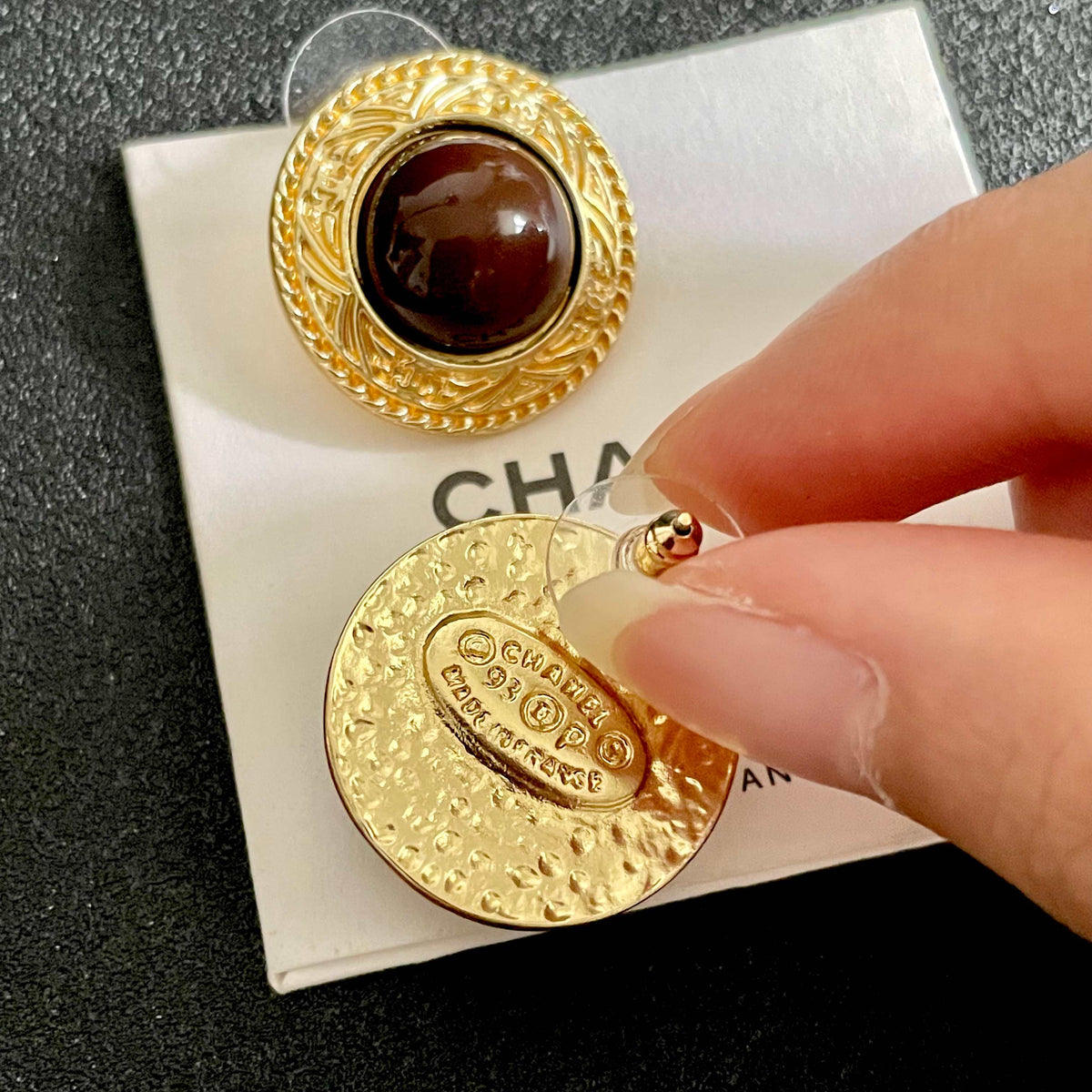 Martin Graham stud earrings in polished metal-tone – main product view
