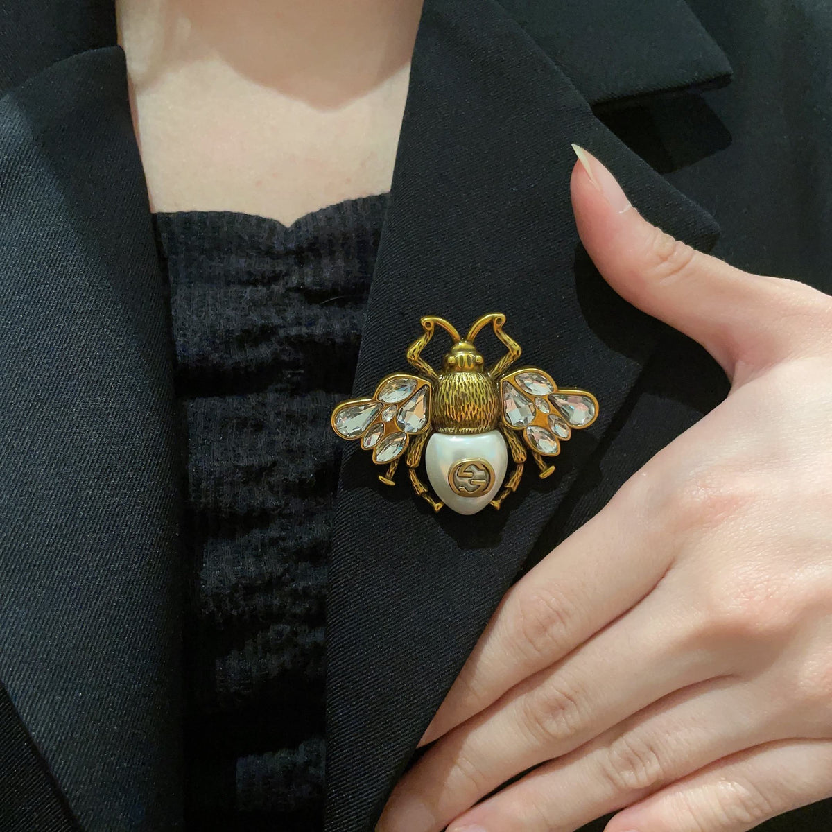 Martin Graham brooch in polished metal-tone – main product view