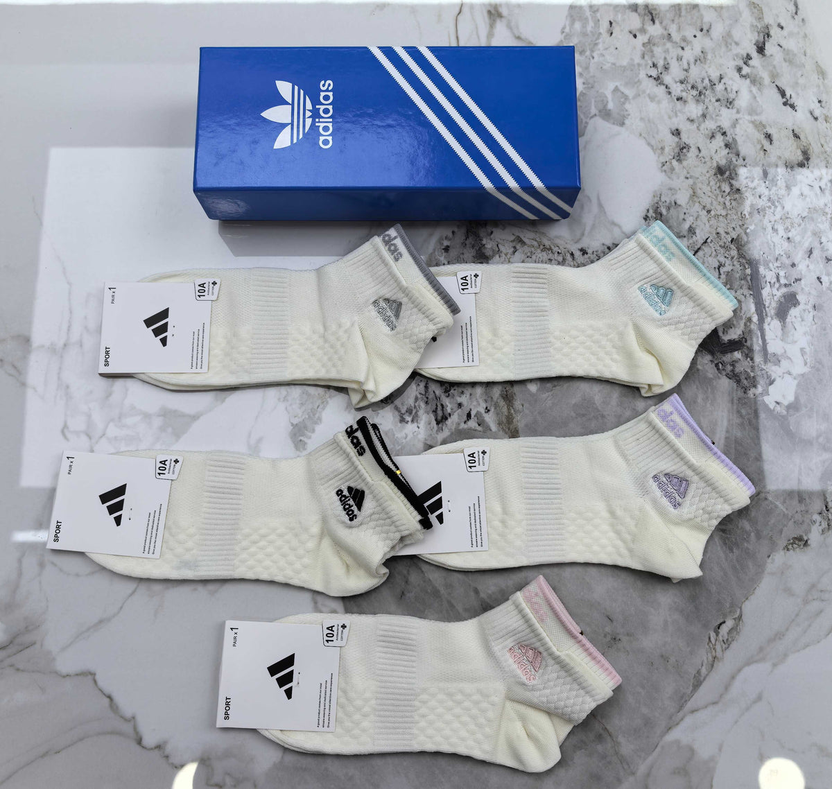 Adidas Cotton Short Socks - 5-Pair Pack