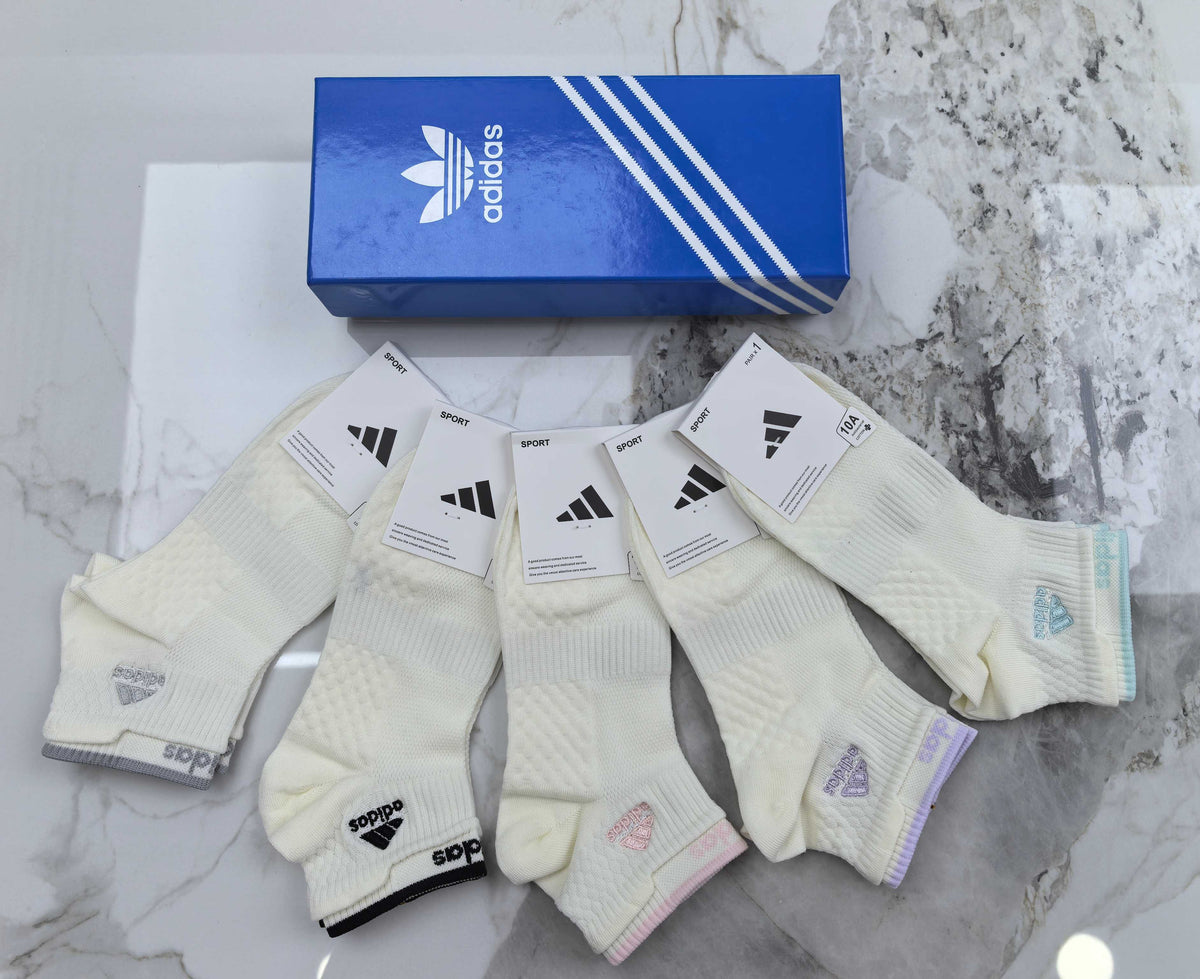 Adidas Cotton Short Socks - 5-Pair Pack