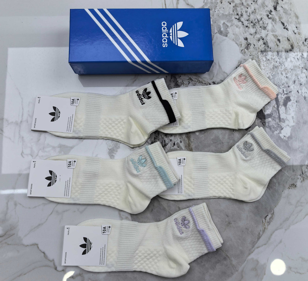 Adidas Cotton Short Socks - 5-Pair Pack