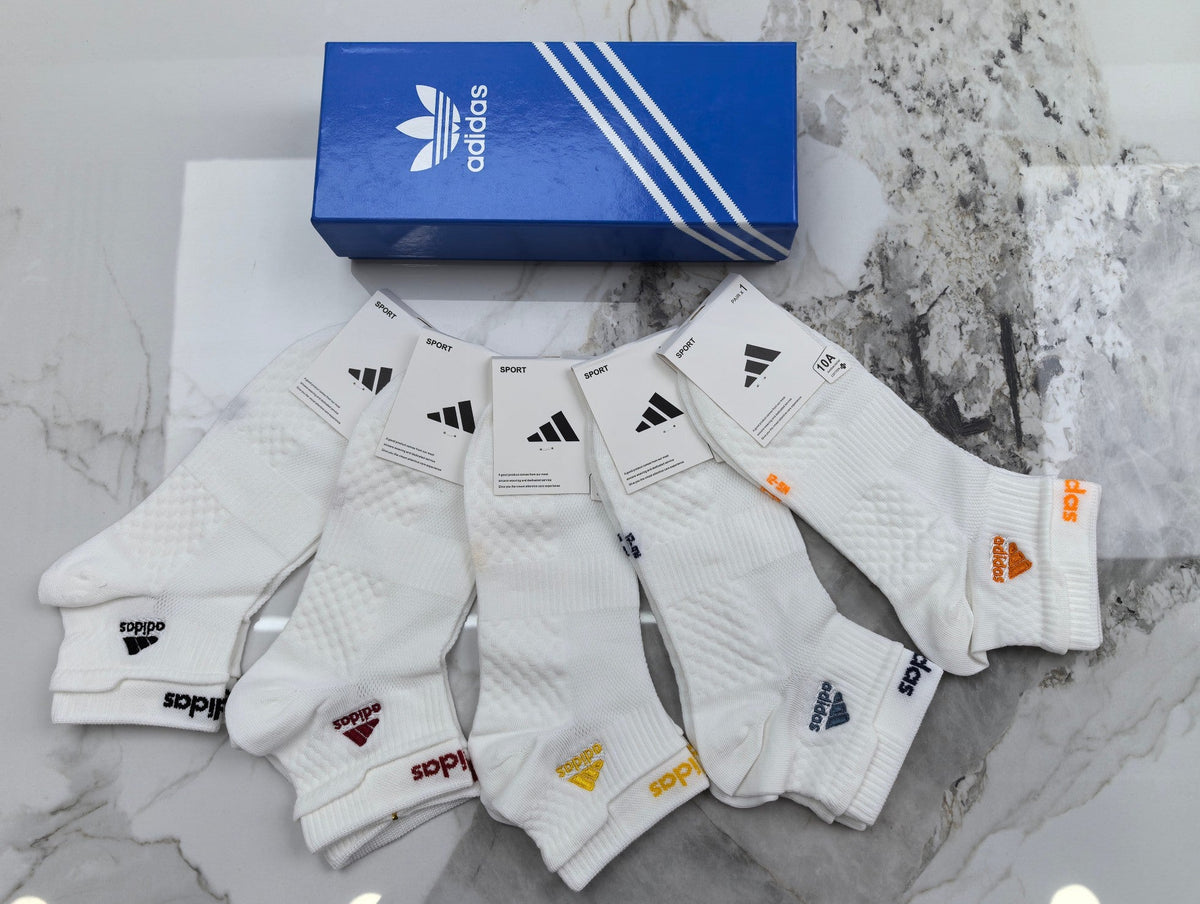 Adidas Cotton Short Socks - 5-Pair Pack