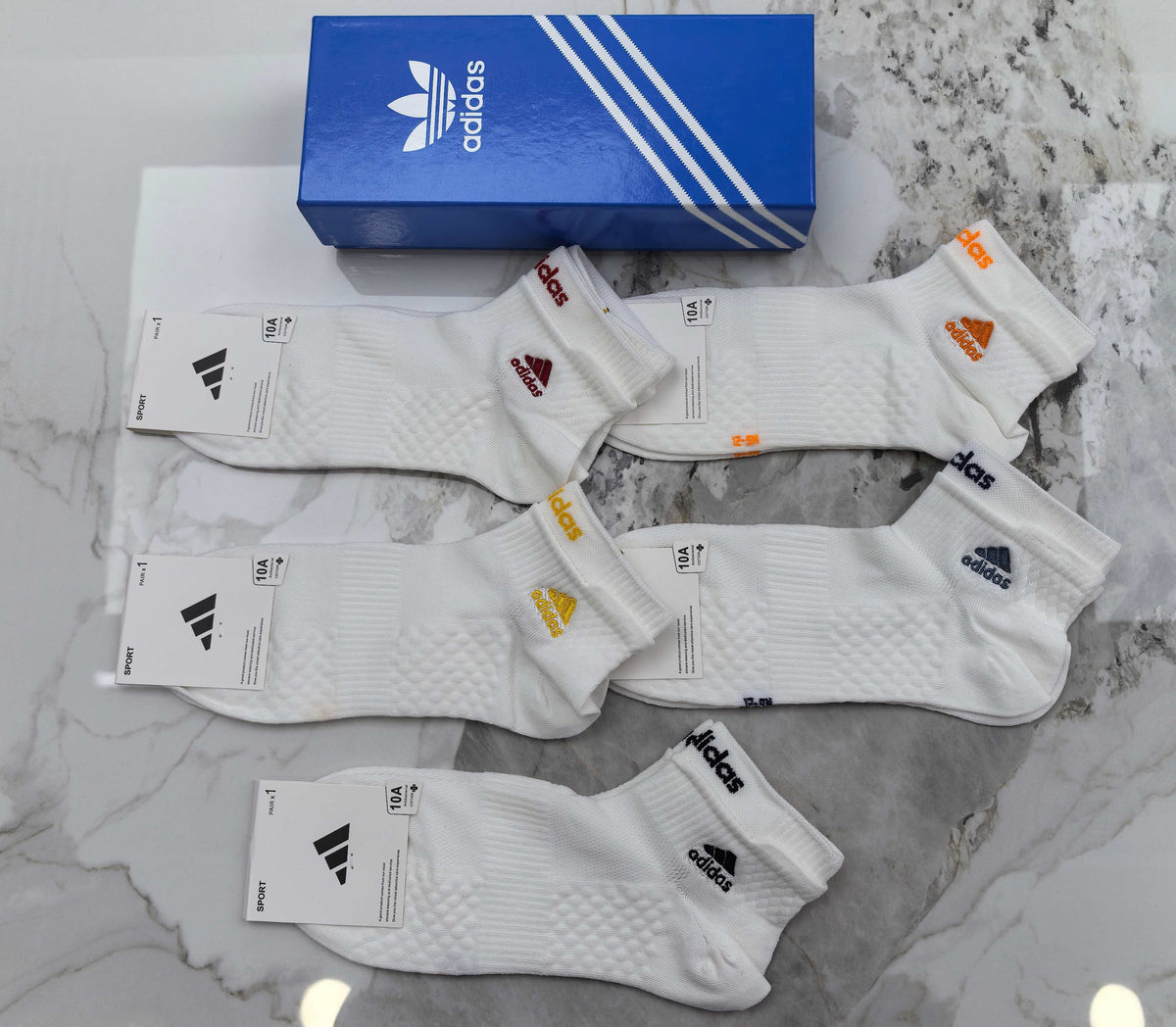 Adidas Cotton Short Socks - 5-Pair Pack