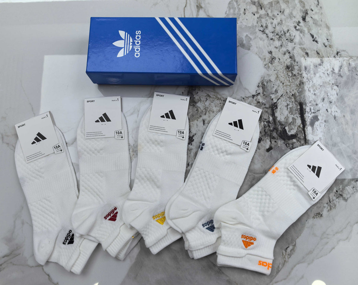 Adidas Cotton Short Socks - 5-Pair Pack