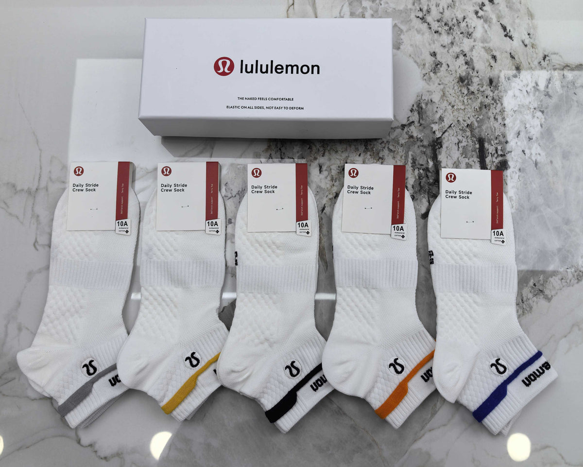 Lululemon Cotton Short Socks - 5-Pair Pack