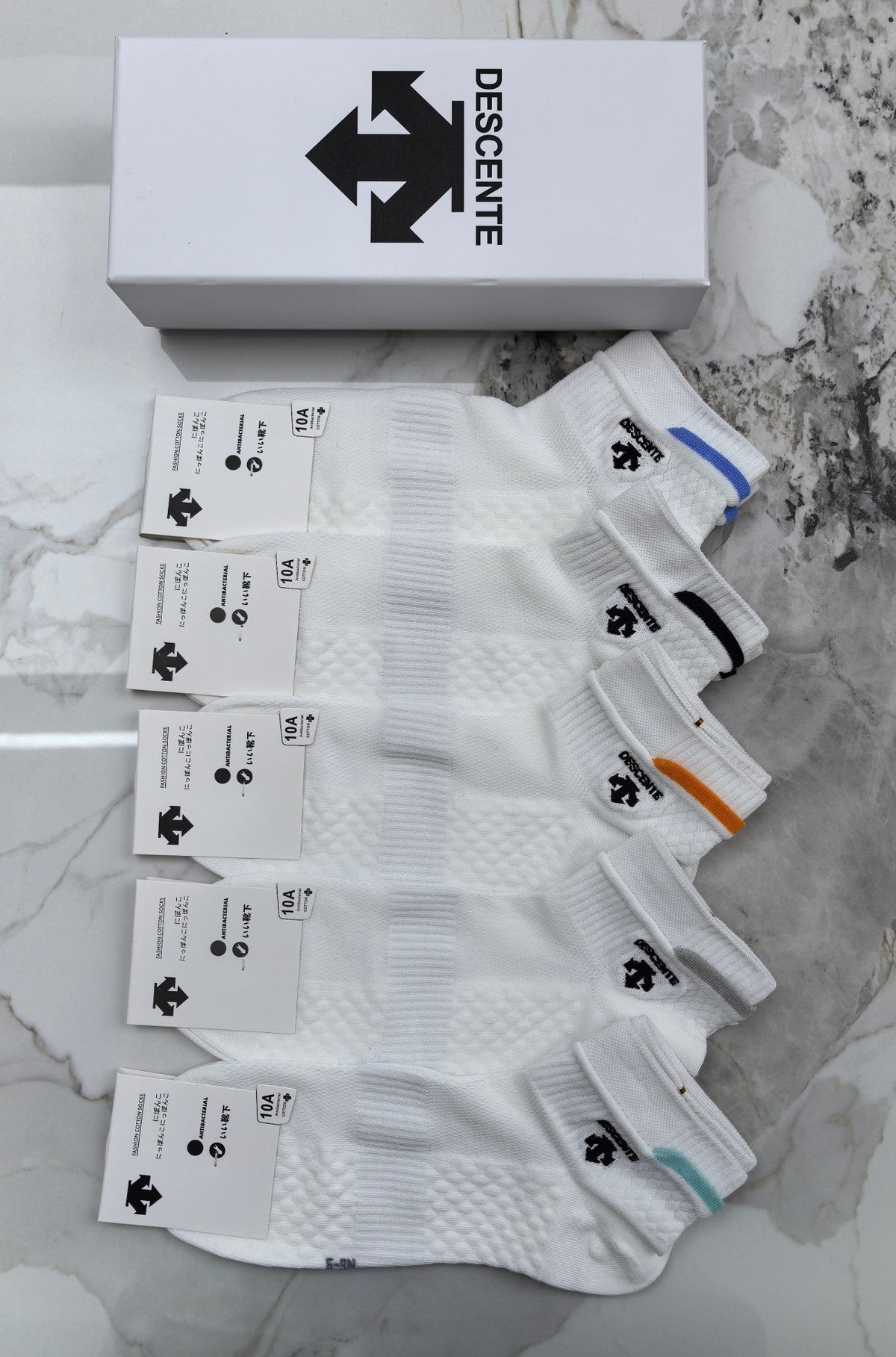 Descente Cotton Short Socks - 5-Pair Pack