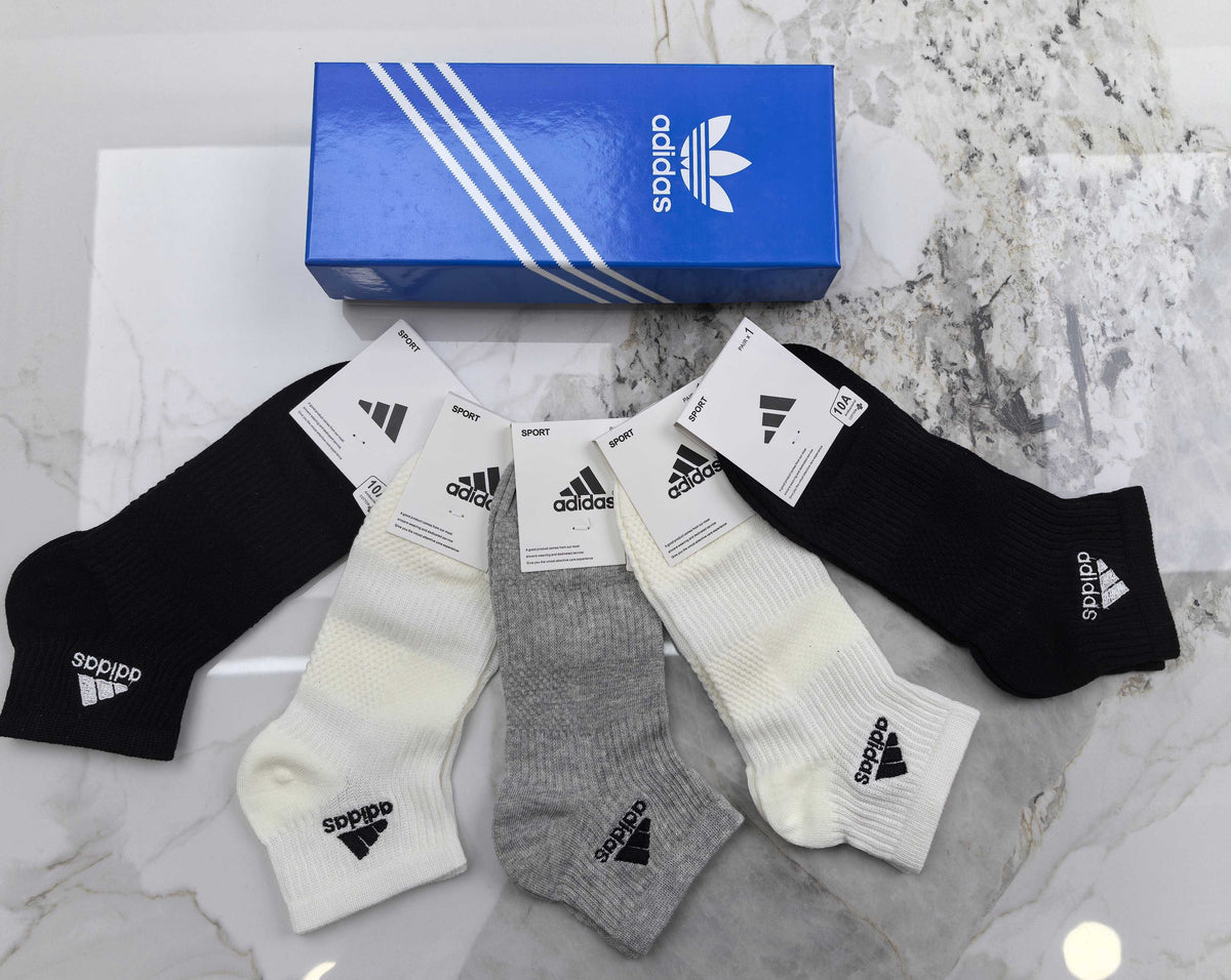 Adidas Cotton Short Socks - 5-Pair Pack