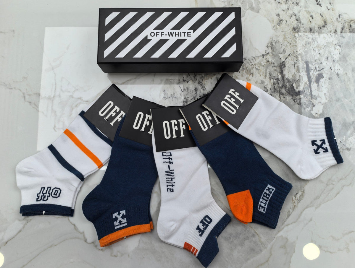 Off-White Cotton Short Socks
