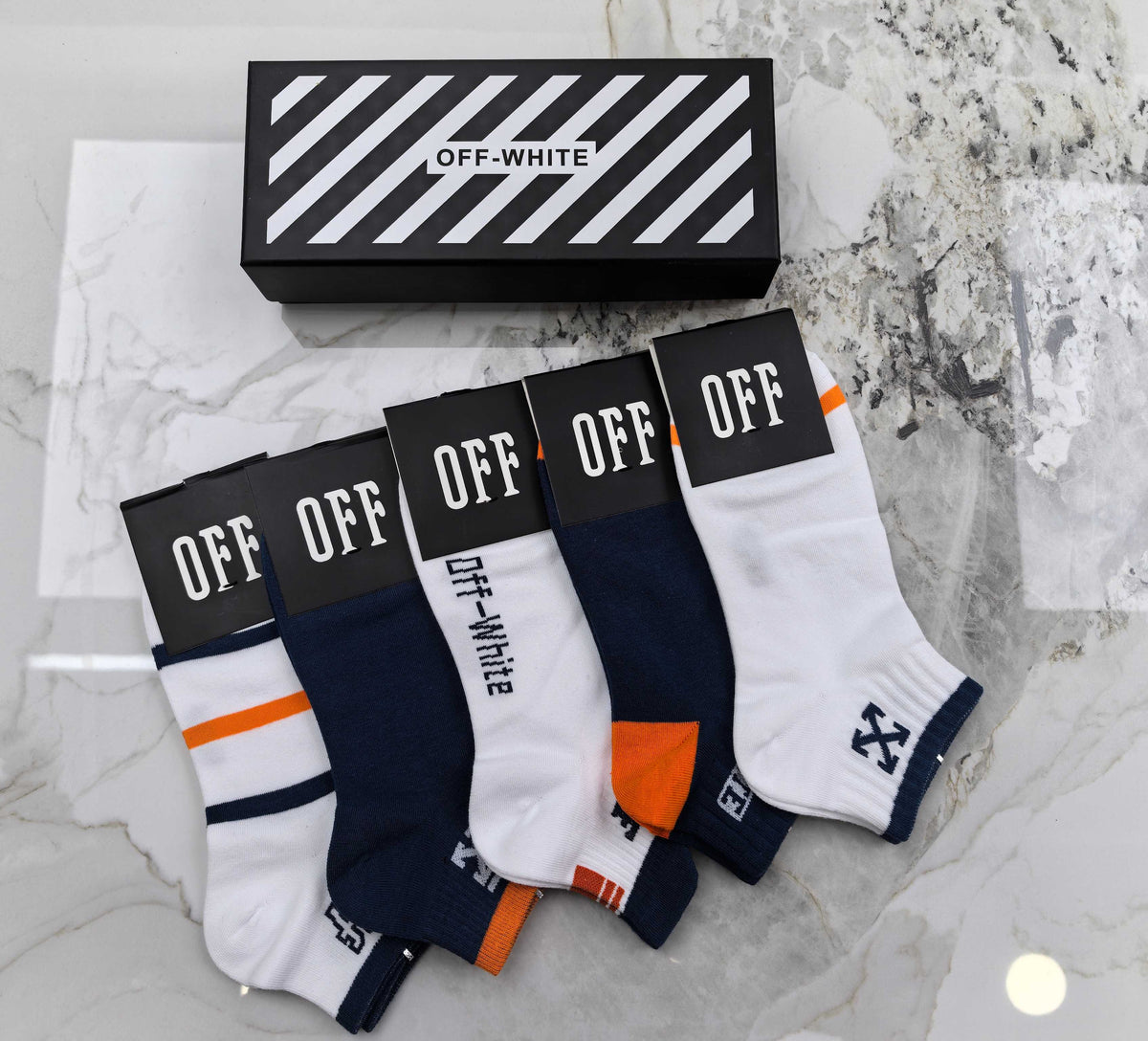 Off-White Cotton Short Socks