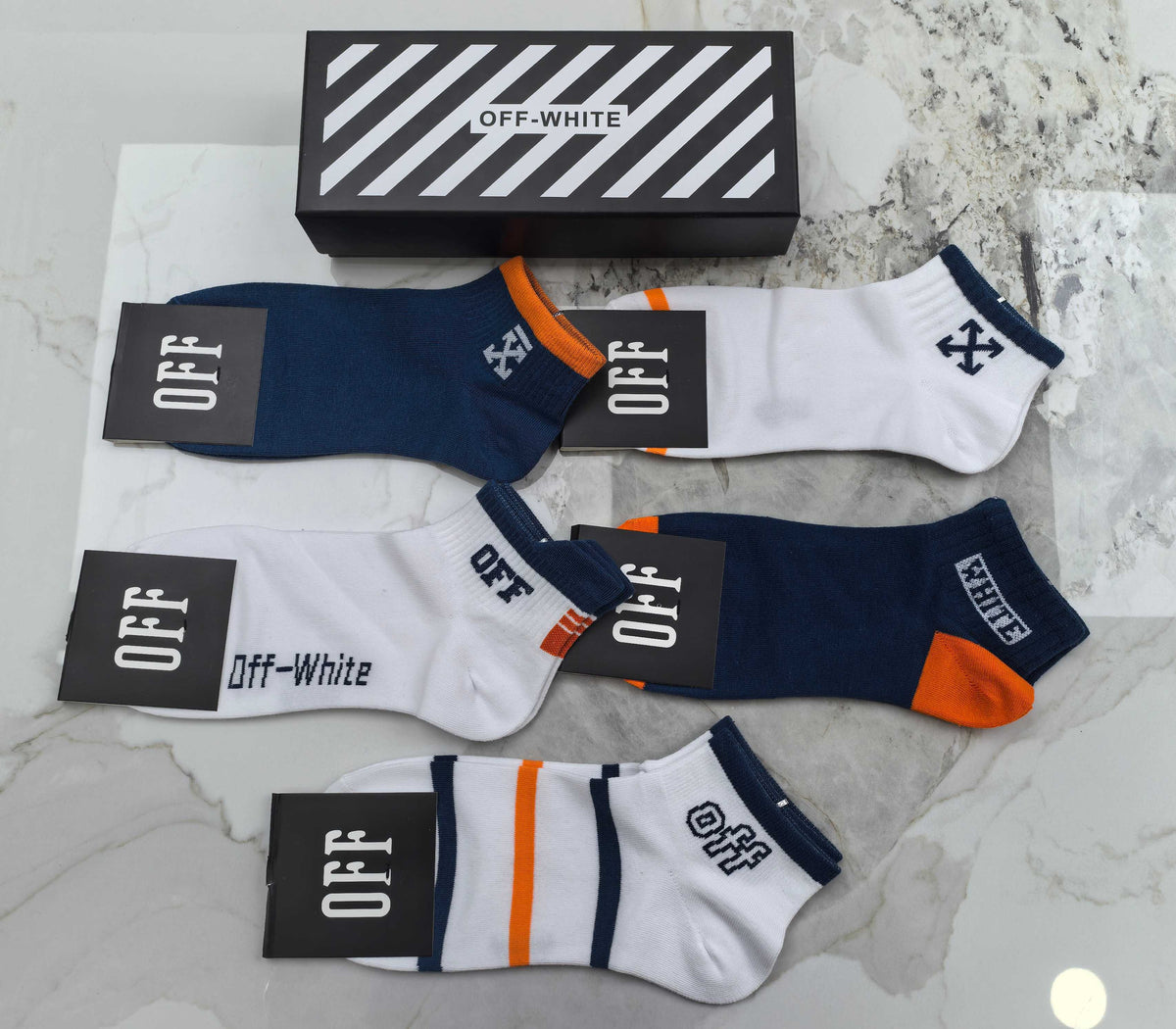 Off-White Cotton Short Socks