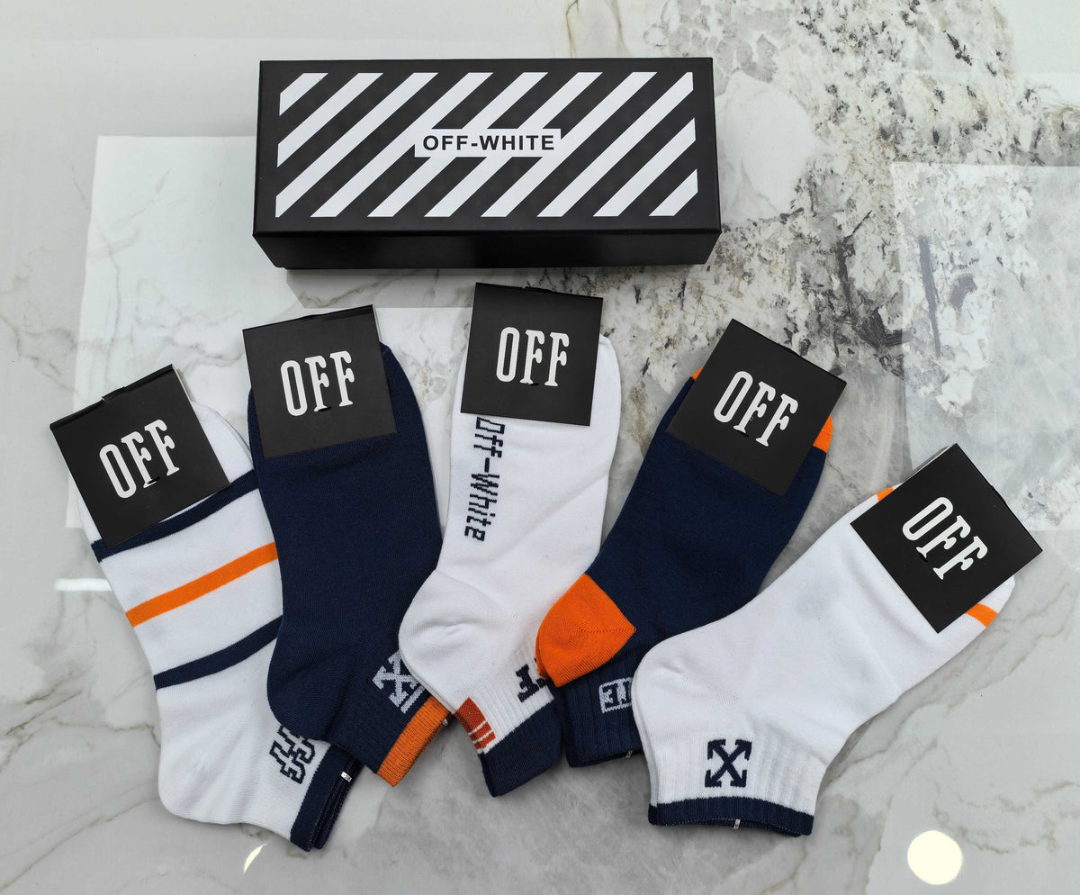 Off-White Cotton Short Socks