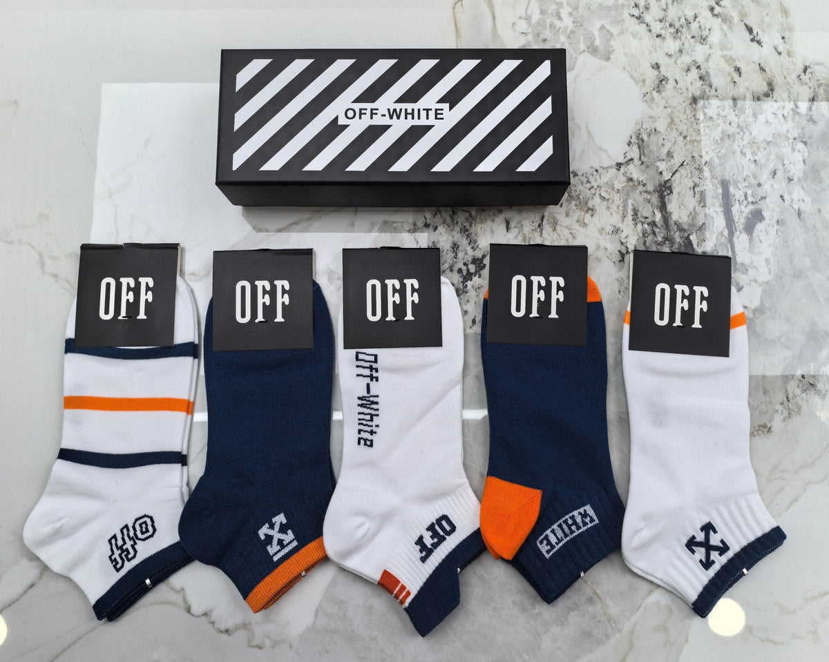 Off-White Cotton Short Socks