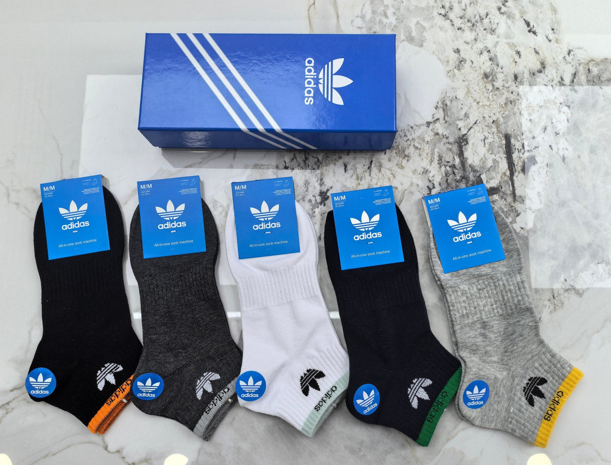 Adidas Cotton Short Socks - 5-Pair Pack
