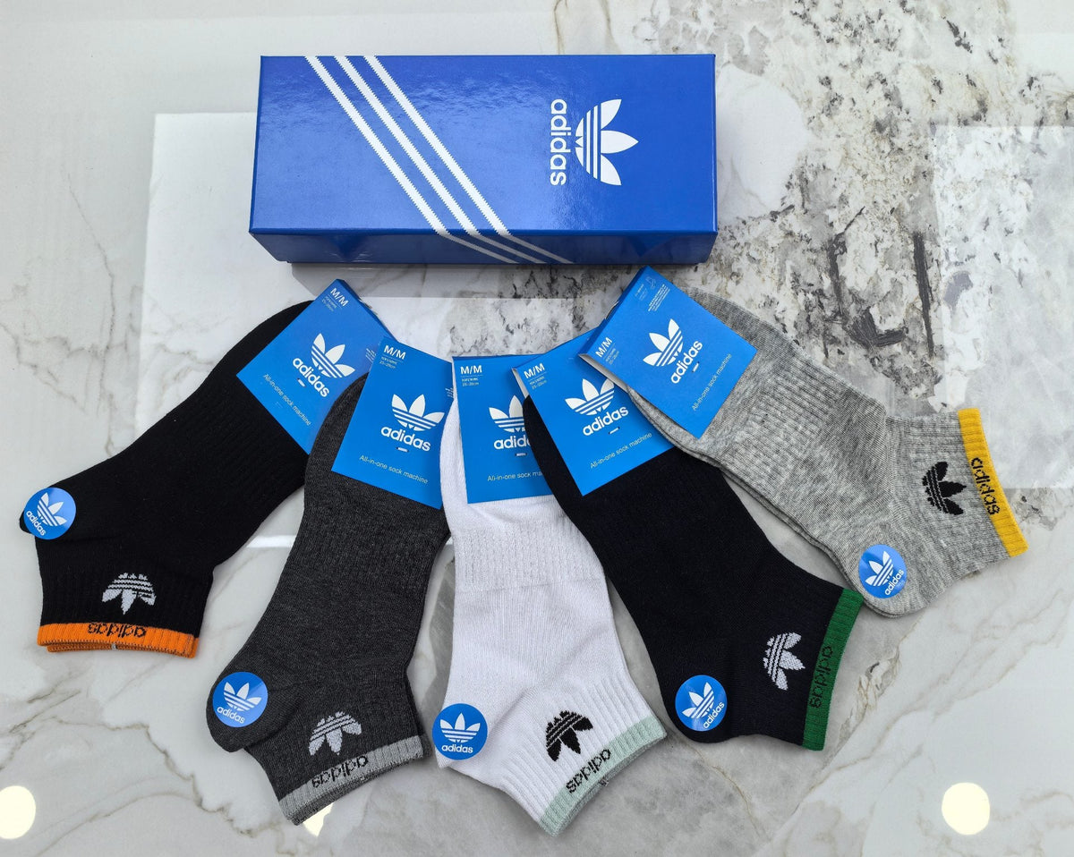 Adidas Cotton Short Socks - 5-Pair Pack