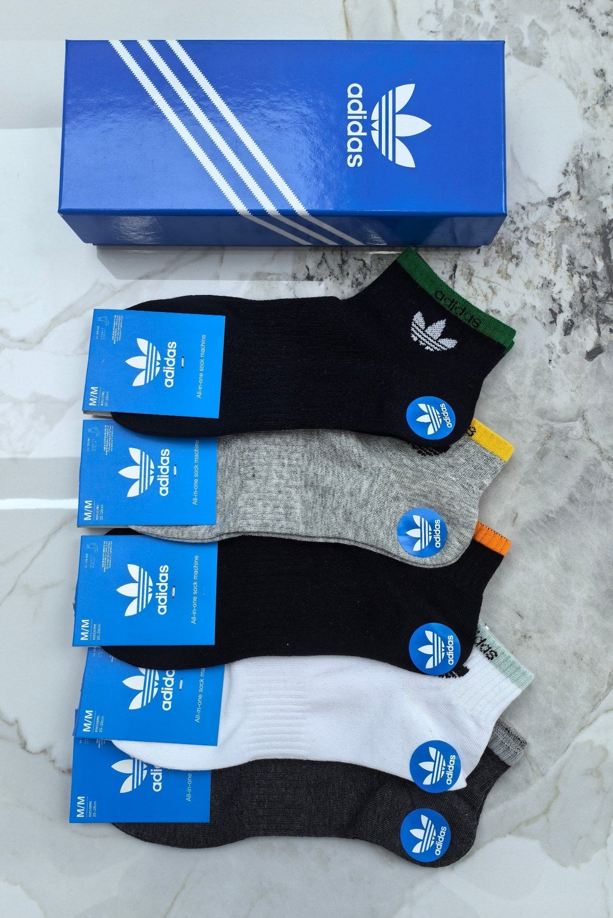 Adidas Cotton Short Socks - 5-Pair Pack