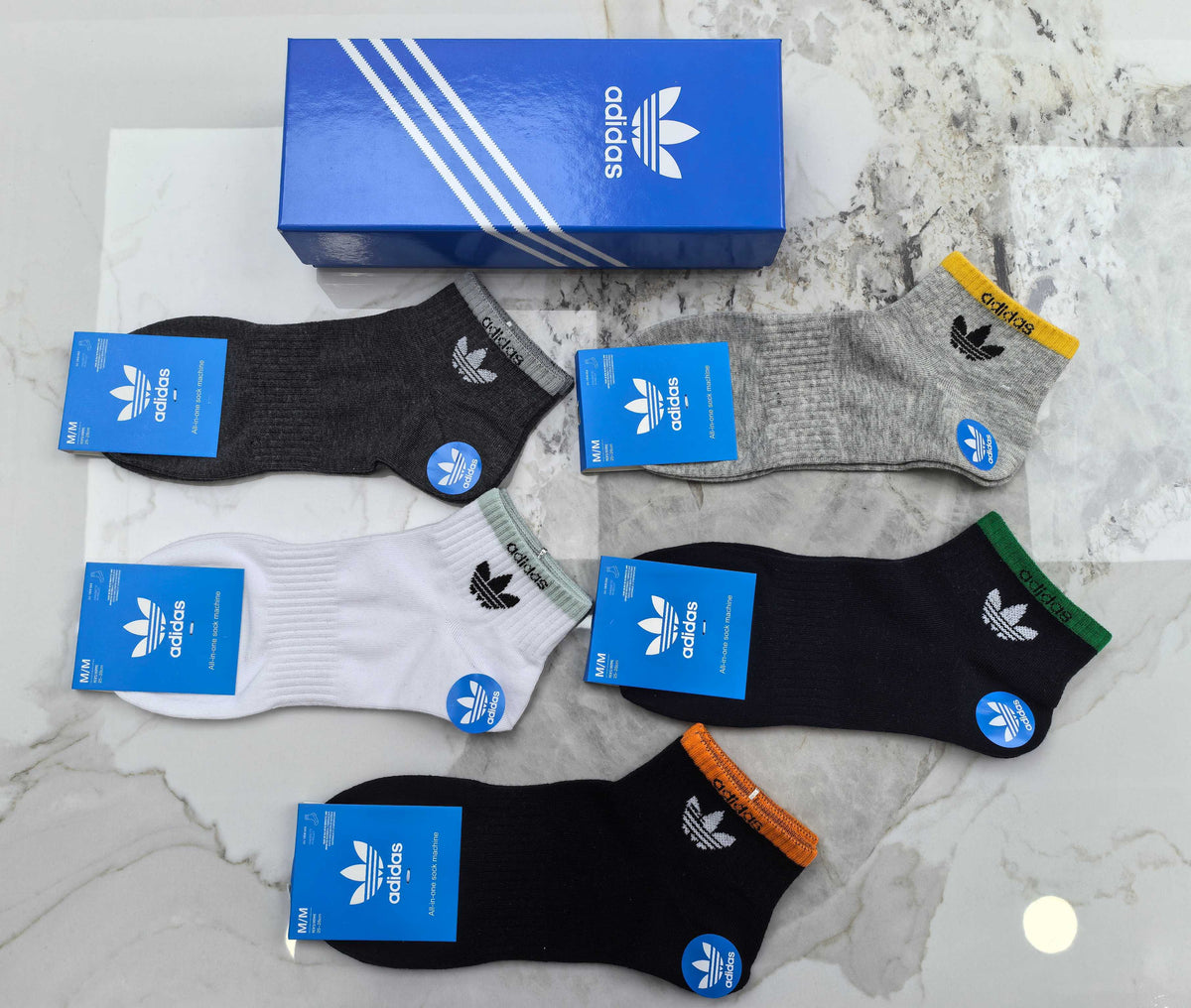 Adidas Cotton Short Socks - 5-Pair Pack