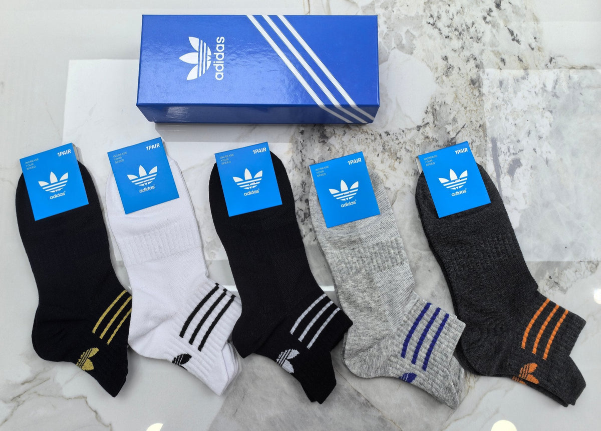 Adidas Cotton Short Socks - 5-Pair Pack