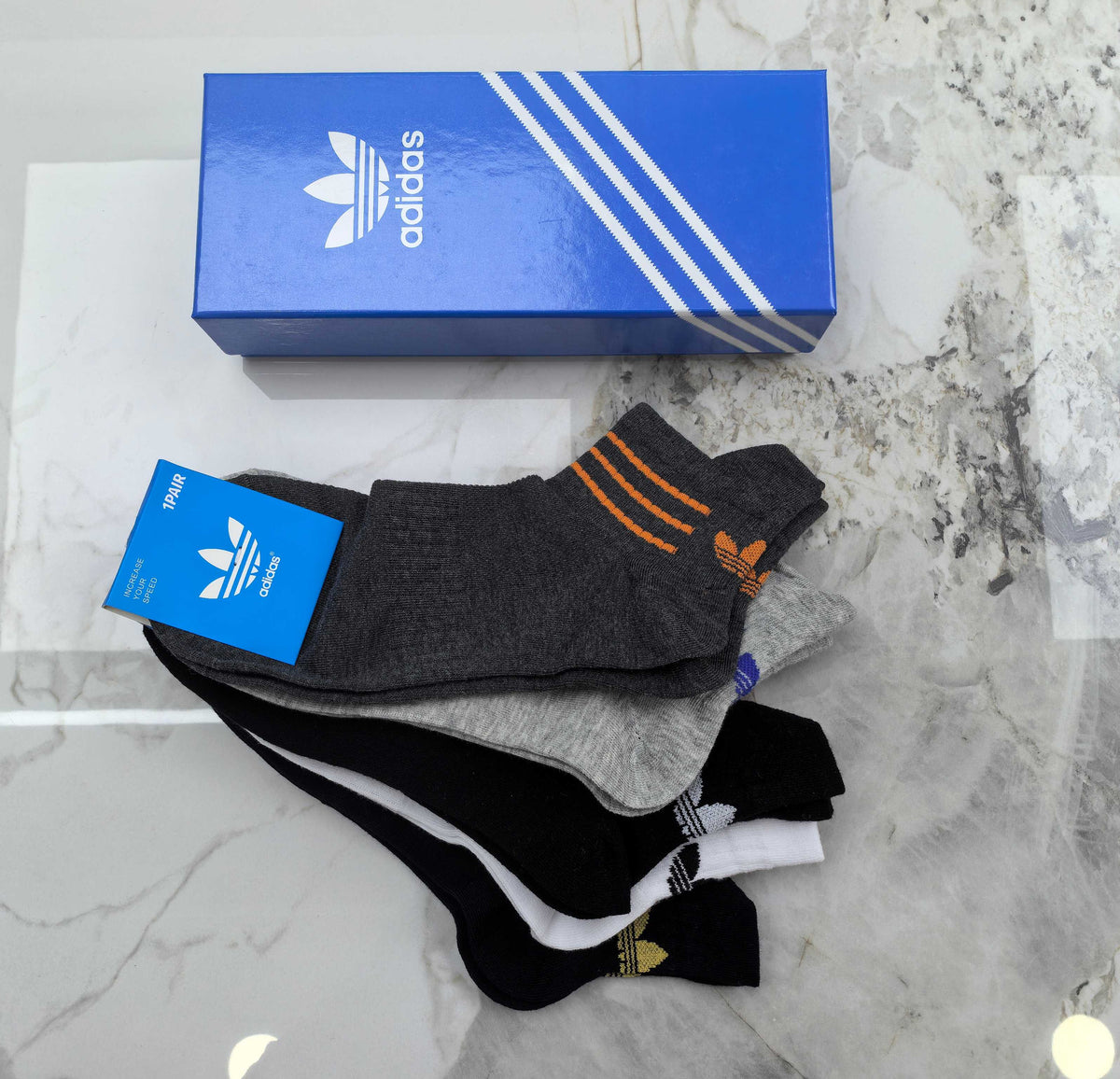 Adidas Cotton Short Socks - 5-Pair Pack